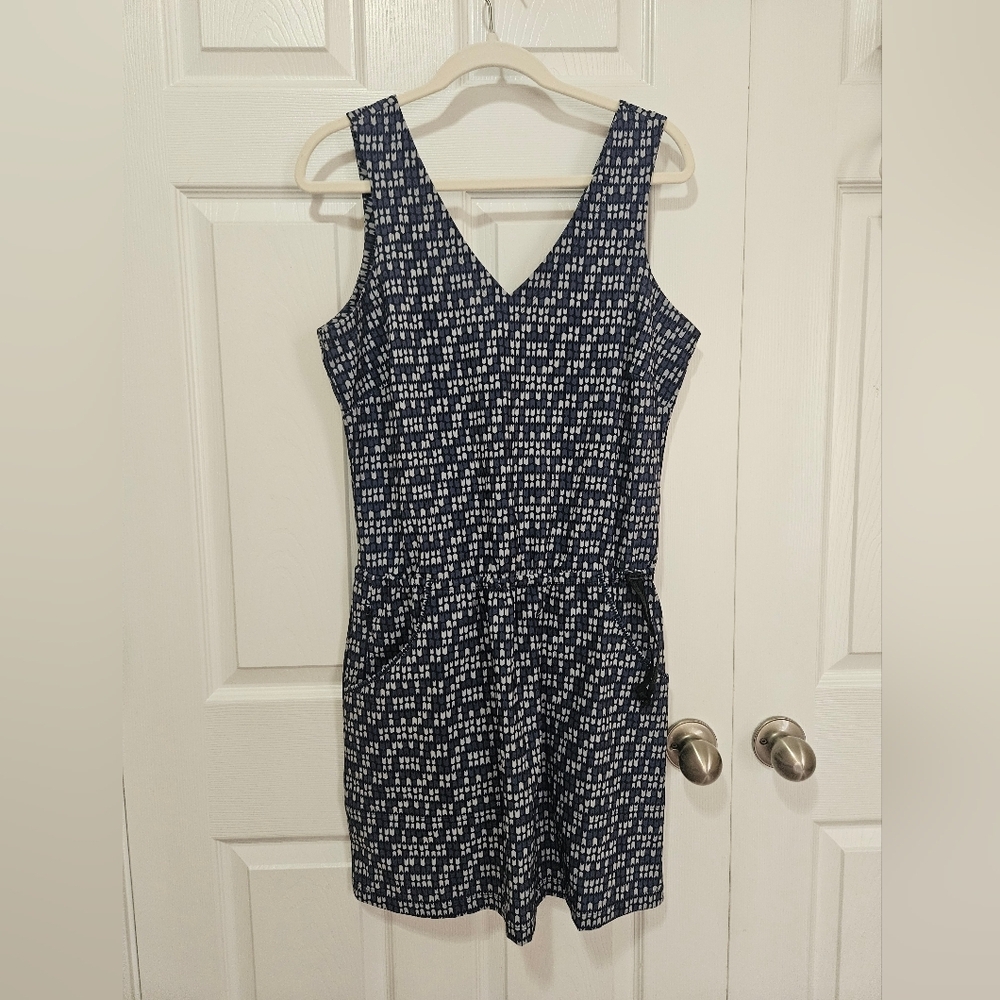 Toad & Co Blue Print Athletic Dress Medium